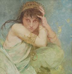 Alfons Mucha - Young Woman 