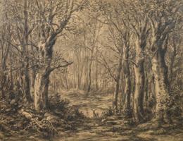 Julius Mařák - Deer in a Beech Forest