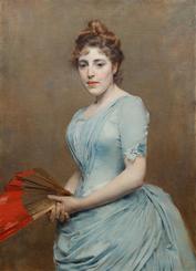Vojtěch Hynais - Lady with Fan