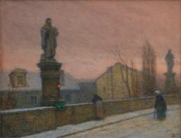 Jakub Schikaneder - On the Charles Bridge