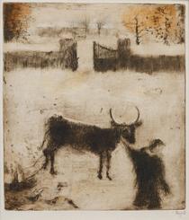 Bohuslav Reynek - Yard in Winter II