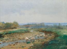 Otakar Lebeda - Geese by the Stream