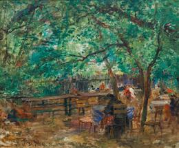 Oldřich Blažíček - Zahradní restaurace v Kačině