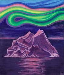 Jaroslav Róna - Iceberg in the Northern Lights