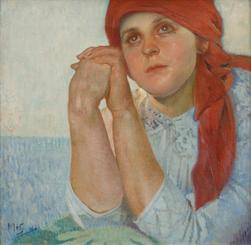Alfons Mucha - Portrait of a Girl