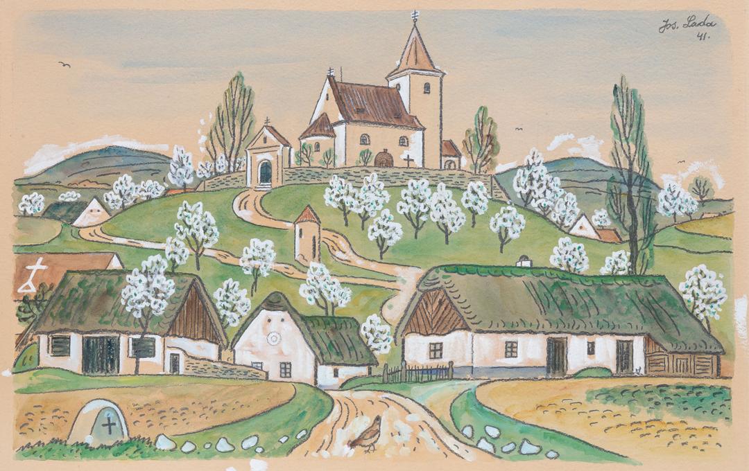 Josef Lada - Hrusice in Spring