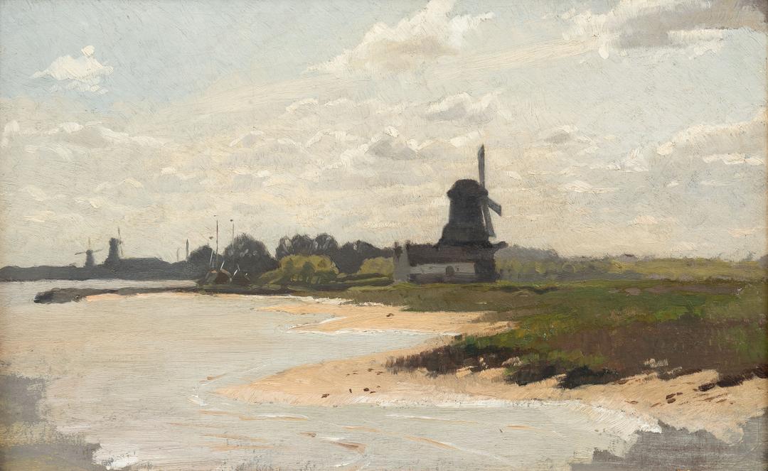 Antonín Chittussi - Coast with Windmills