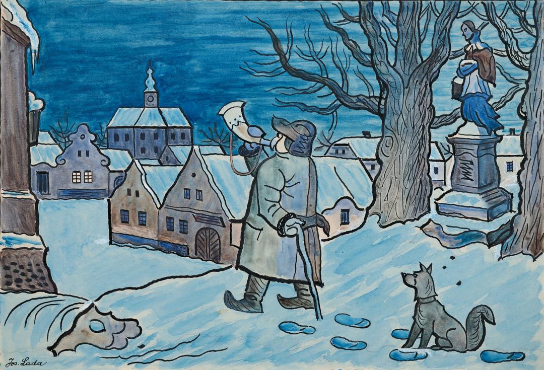 Josef Lada - The Night Watchman