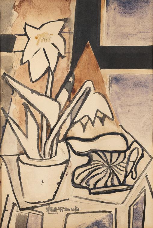 Emil Filla  - Still Life with Amaryllis