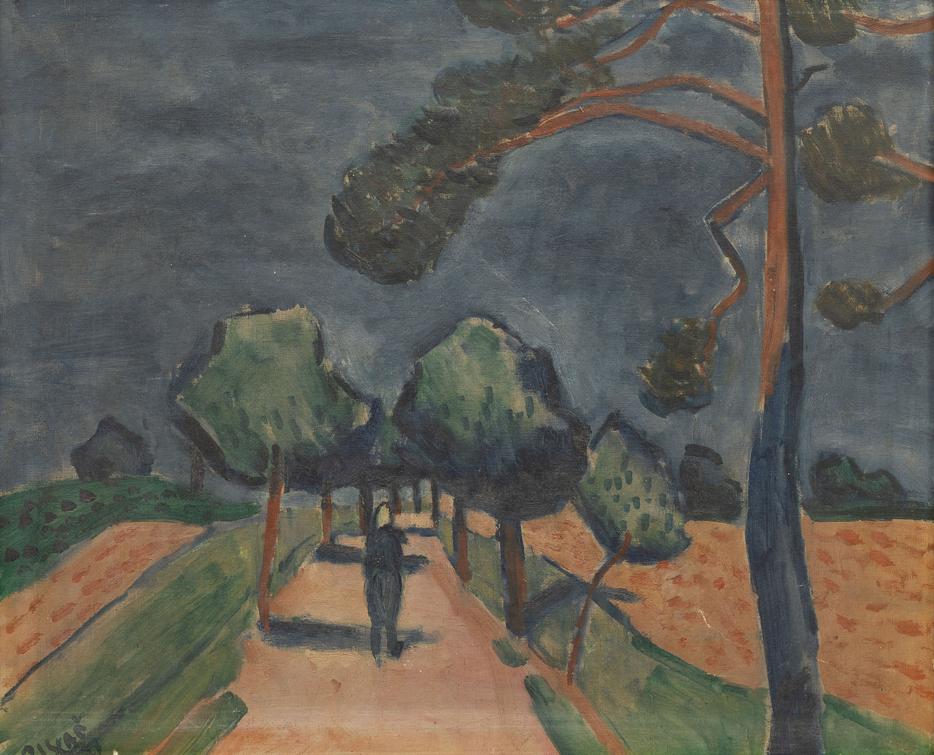 Bedřich Piskač - Path with a Pine Tree