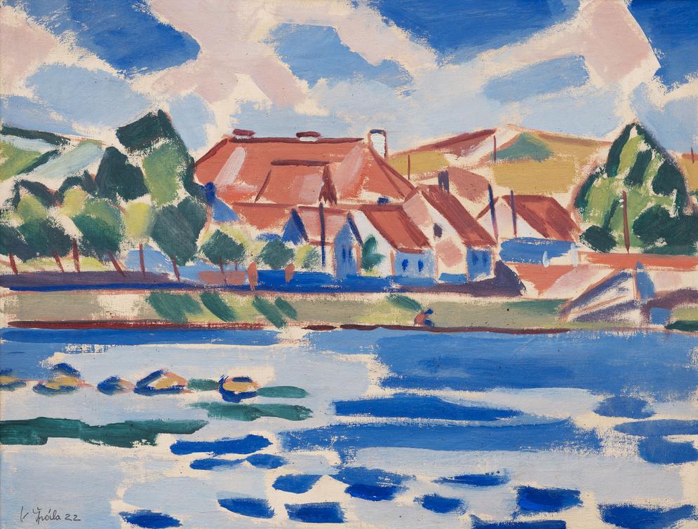 Václav Špála - Houses in Poříčí by the River