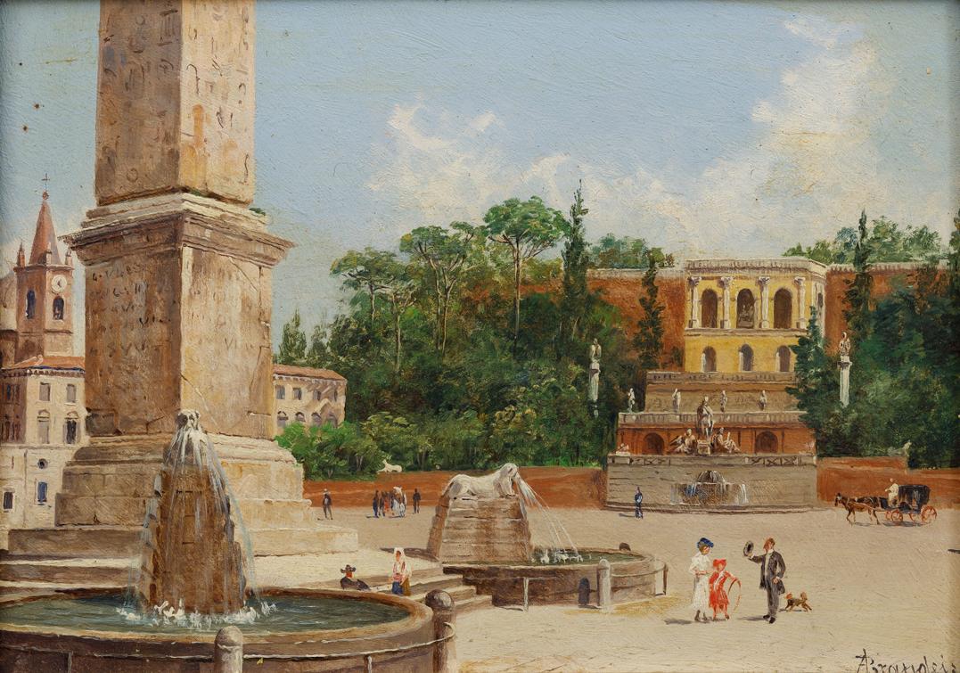 Antonie Brandeisová - Piazza del Popolo v Římě