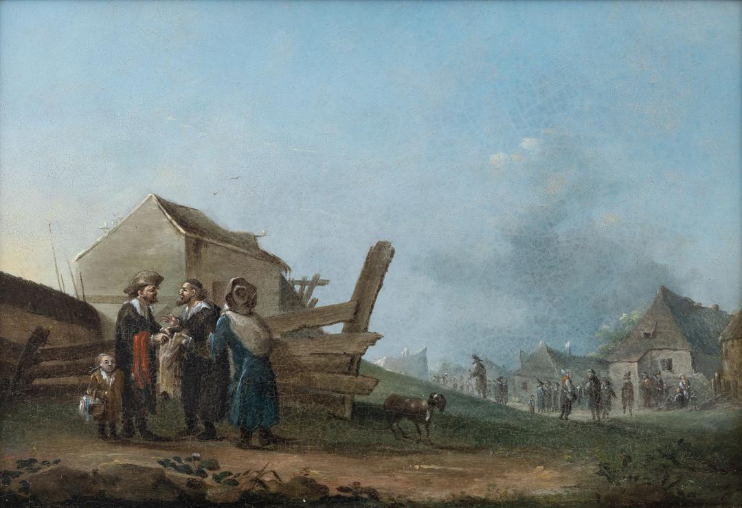 Norbert Grund - A Jewish Merchant Bargaining over a Smock