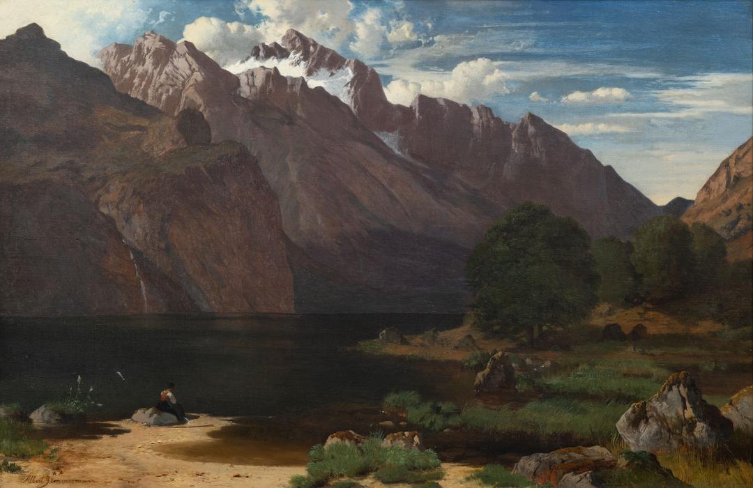 Albert August Zimmermann - Evening beneath the Glacier