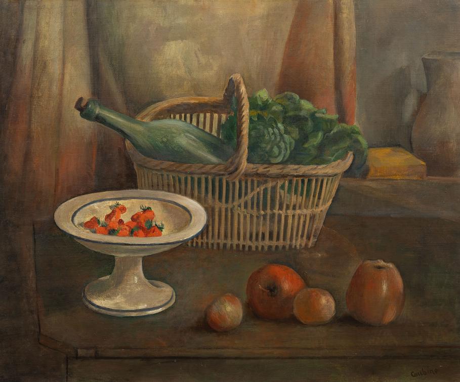 Otakar Kubín - Still Life with Basket and Fruit