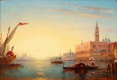 Charles Clément Calderon - Gondolas in the Venetian Lagoon - Photo 1
