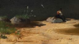 Albert August Zimmermann - Evening beneath the Glacier - Photo 3