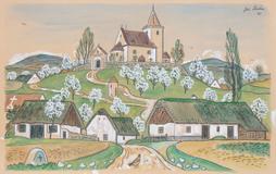 Josef Lada - Hrusice in Spring - Photo 1