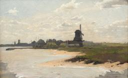 Antonín Chittussi - Coast with Windmills - Photo 1