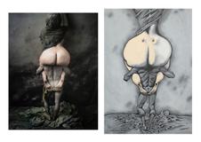 Kája Saudek, Jan Saudek - Soubor dvou děl: Atlas nese zeměkouli a Břemeno - Photo 1