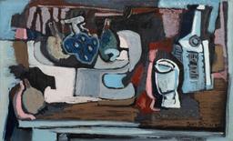 Emil Filla  - Still Life with Fruit, Bottle and Goblet - Photo 1
