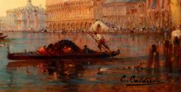 Charles Clément Calderon - Gondolas in the Venetian Lagoon - Photo 3