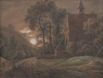 Antonín Mánes - Landscape with Sunset - Photo 1