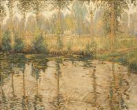 Václav Radimský - Pool with Aquatic Grasses - Photo 1