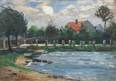 Václav Bartovský - Náves s rybníkem - Photo 1