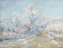Oldřich Blažíček - Winter Landscape with a Cart - Photo 1