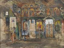 Oldřich Blažíček - Interior of the Strukovskaya Church in Yasinya - Photo 1