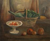 Otakar Kubín - Still Life with Basket and Fruit - Photo 1